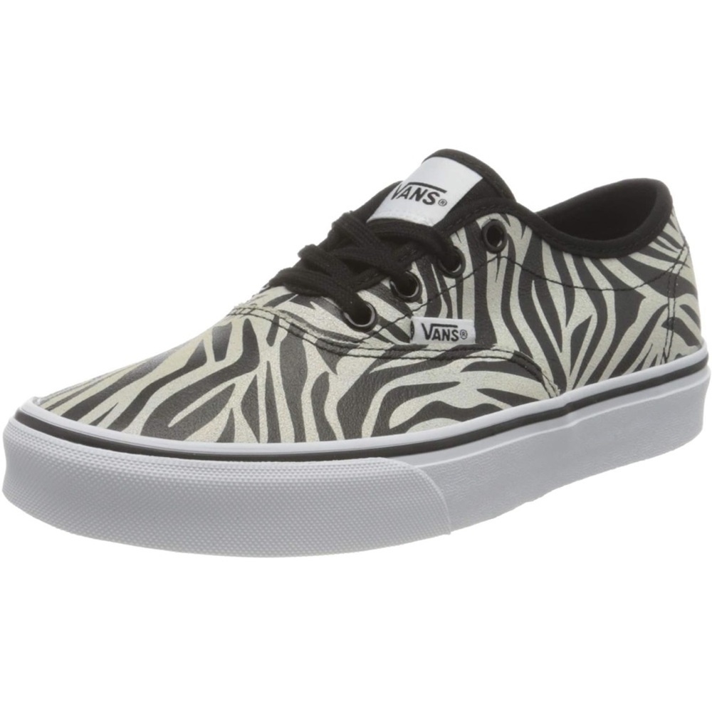 New Vans Doheny Decon Women's Glittery Zebra Pattern Skate Shoes! Size 6.5